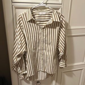 Women’s Striped Button-Up Shirt